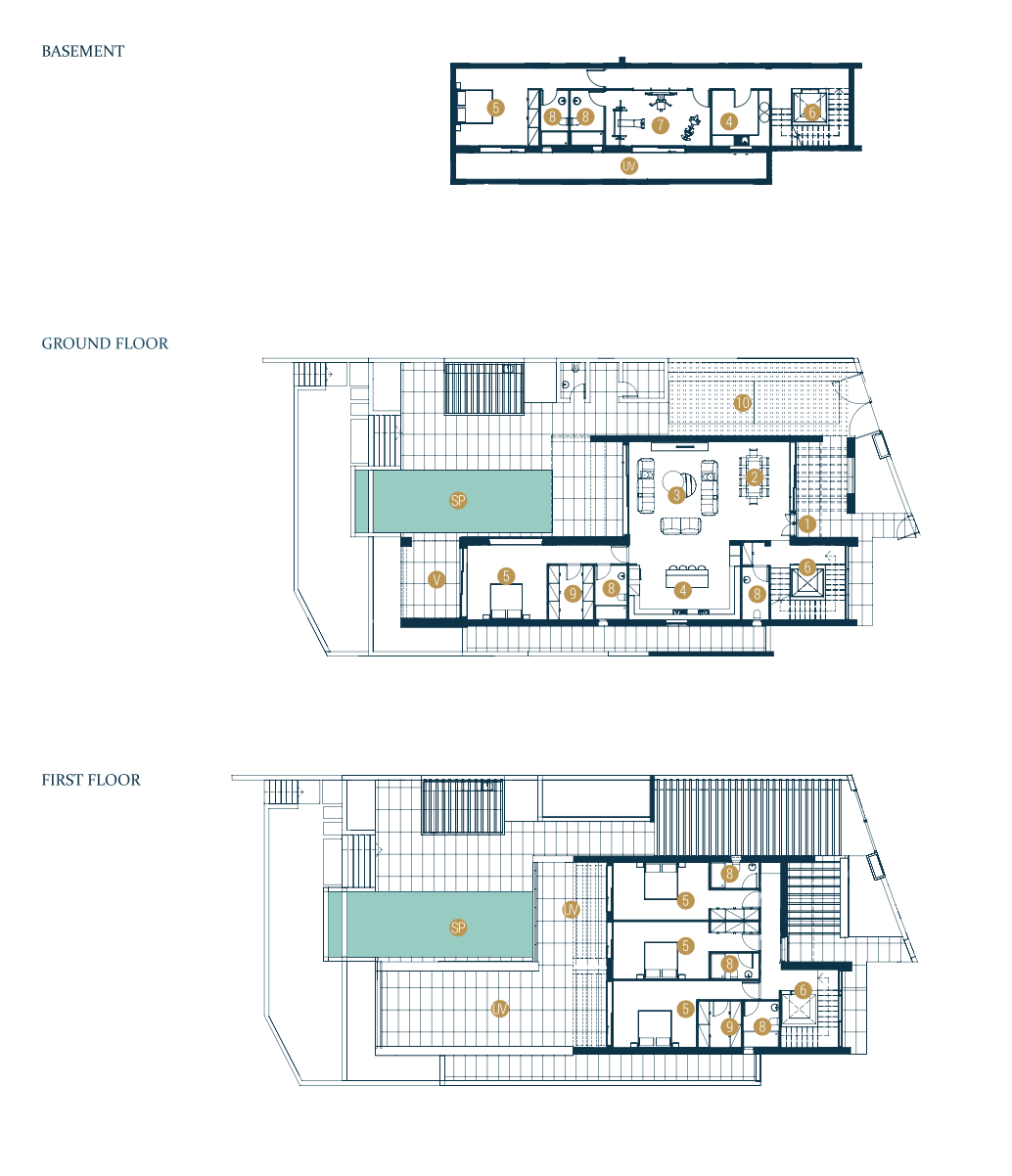 Villa One architectural plan